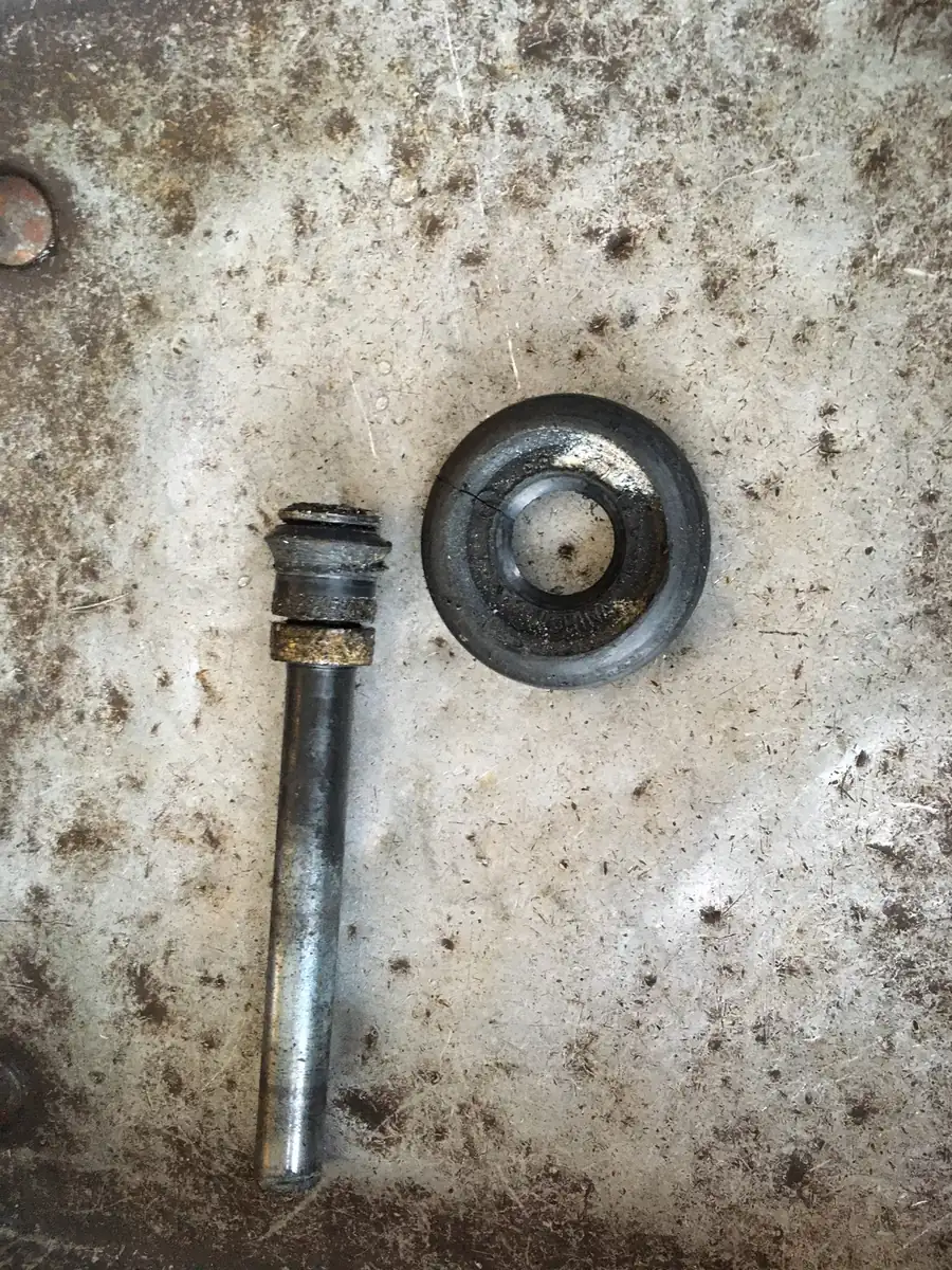 Broken garage door roller stem and wheel